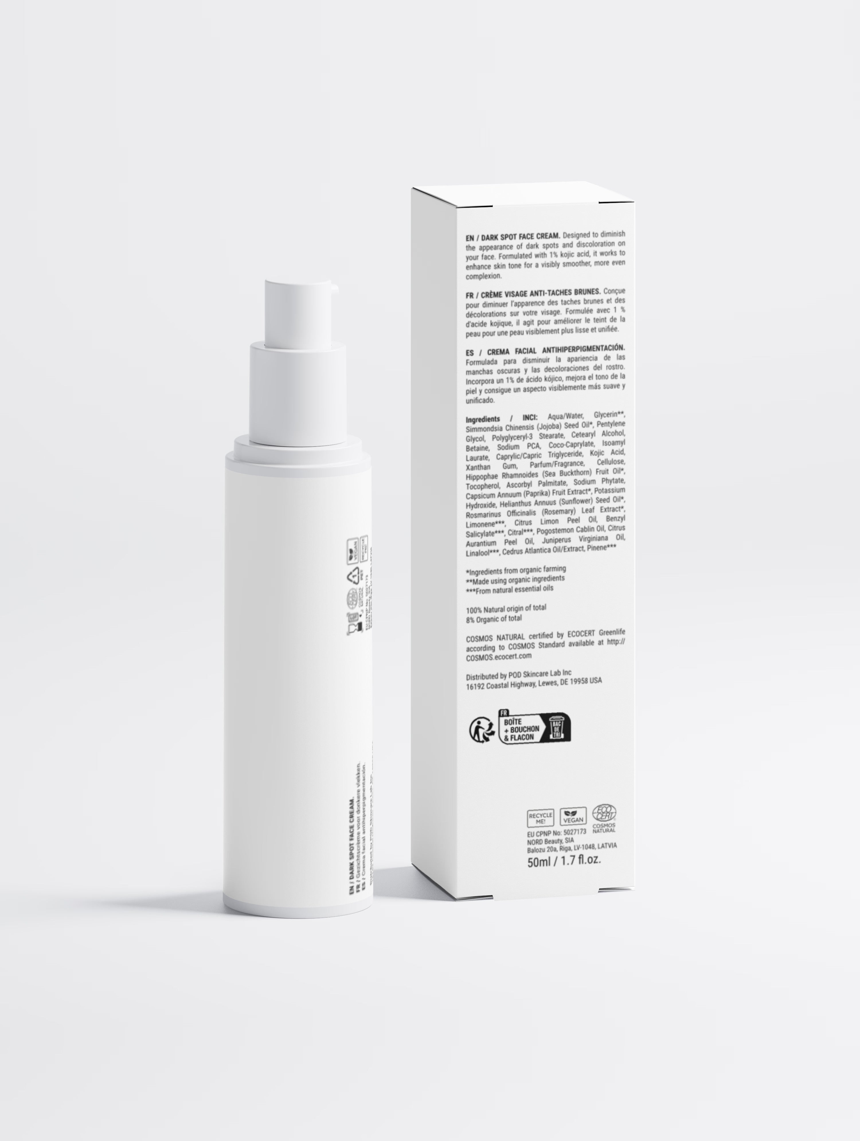 Dark Spot Face Cream with Kojic Acid